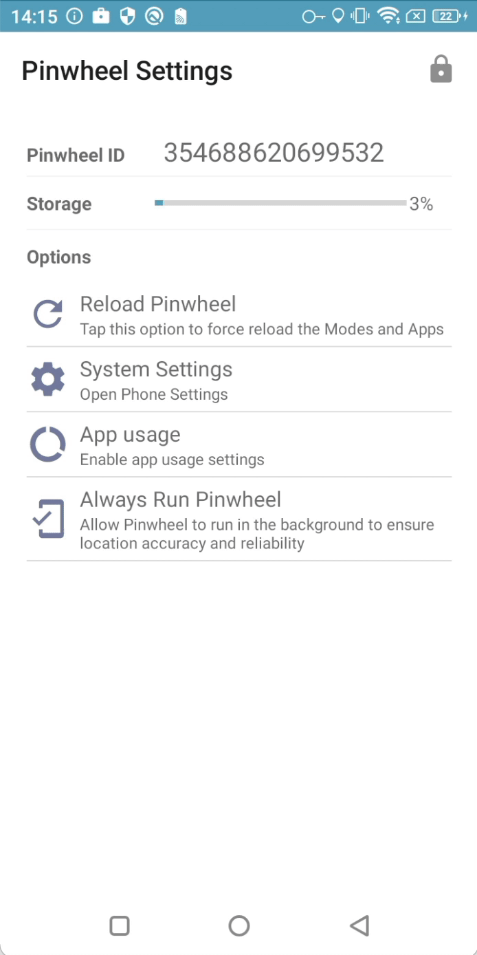 pinwheel battery optimization settings 2023.gif