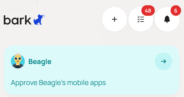 new UI - Bark Phone approve apps task on dashboard.png