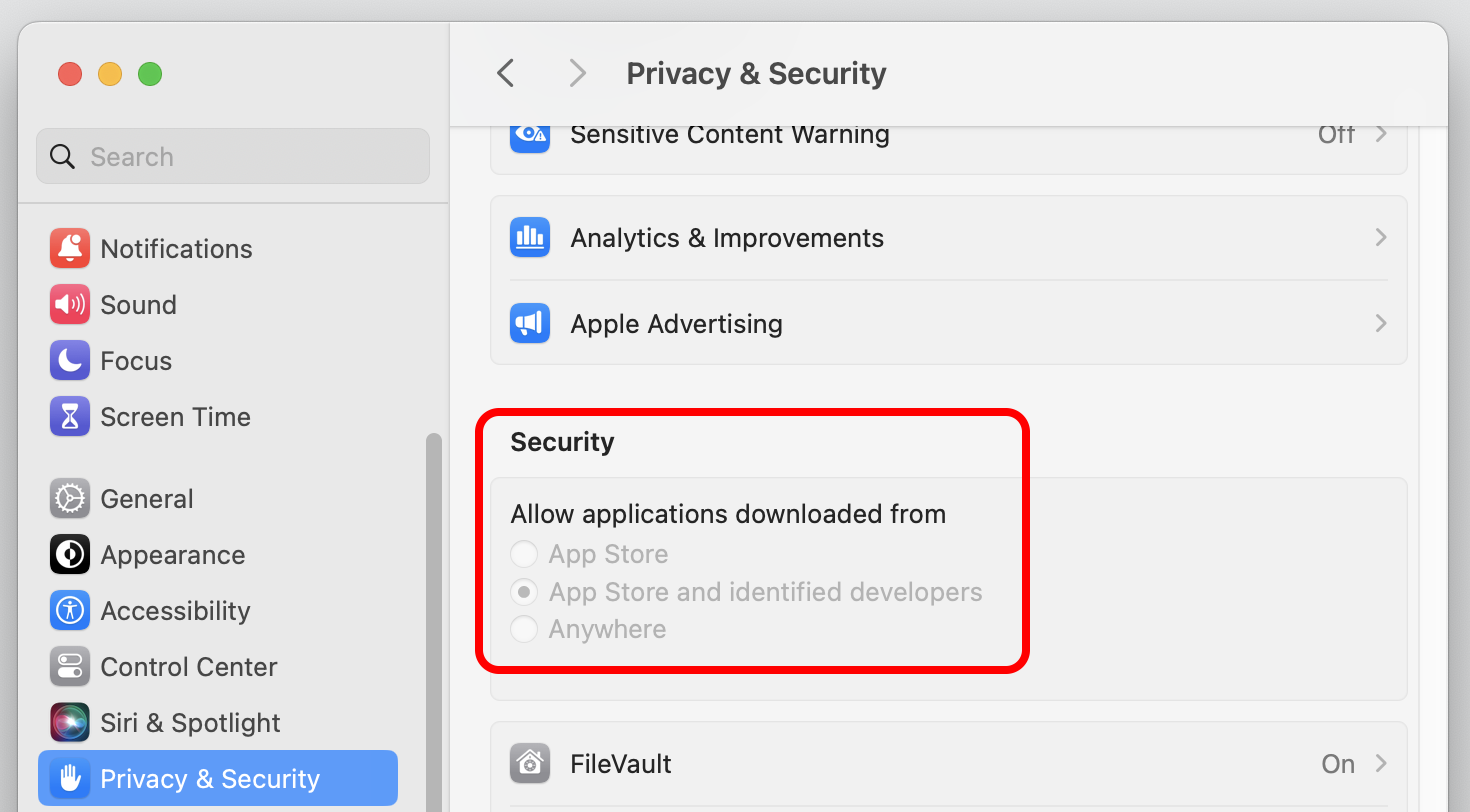 new mac privacy and security allow applications downloaded from.png