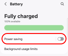 Samsung turn off power saving mode cropped.png