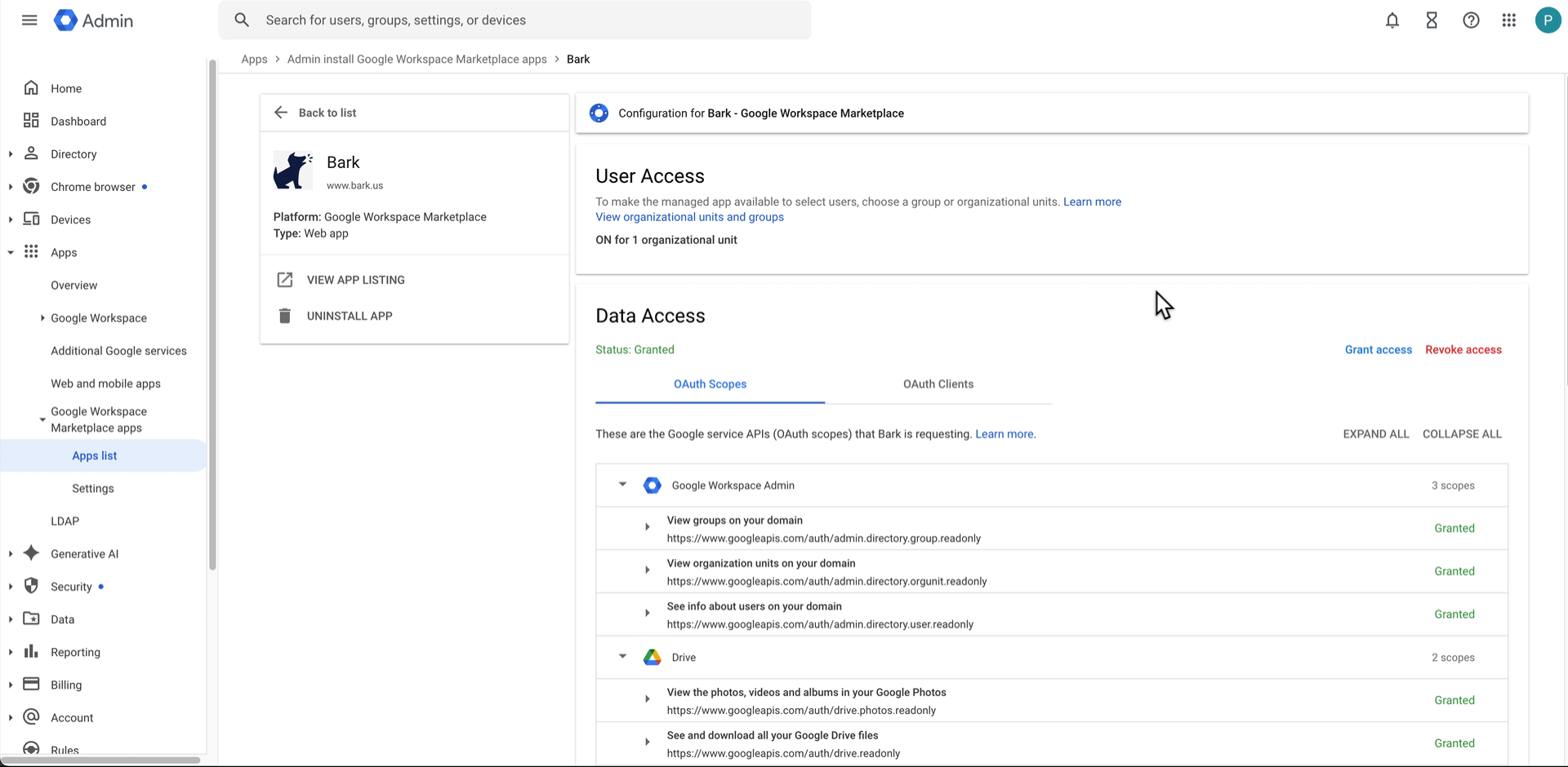 Bark app all permissions granted Bark for Schools.gif